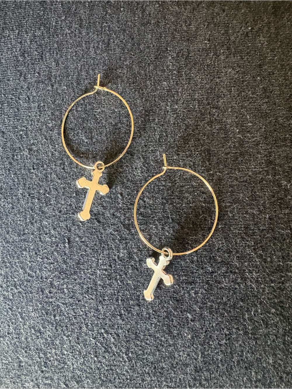 Cross Hoop Earrings - Women Jewelry